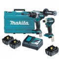 Makita DLX2455T - 18V 5.0Ah Li-ion Cordless Brushless 2 Piece Combo Kit